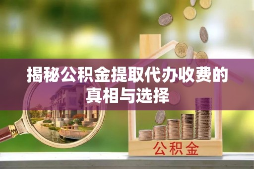 兴文揭秘公积金提取代办收费的真相与选择