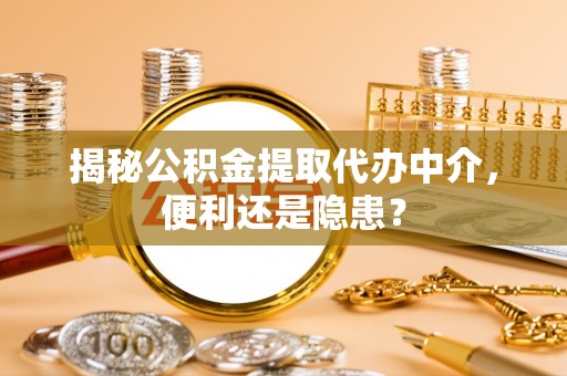 兴文揭秘公积金提取代办中介，便利还是隐患？