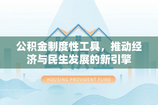 兴文公积金制度性工具，推动经济与民生发展的新引擎