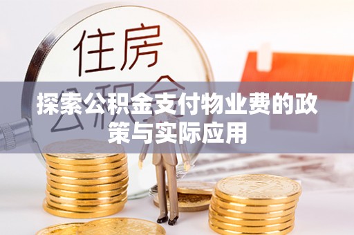 兴文探索公积金支付物业费的政策与实际应用