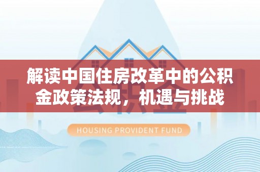 兴文解读中国住房改革中的公积金政策法规，机遇与挑战