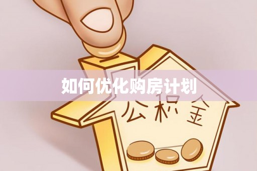 兴文如何优化购房计划