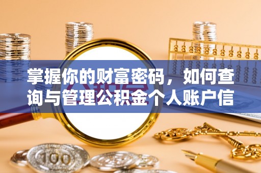 兴文掌握你的财富密码，如何查询与管理公积金个人账户信息