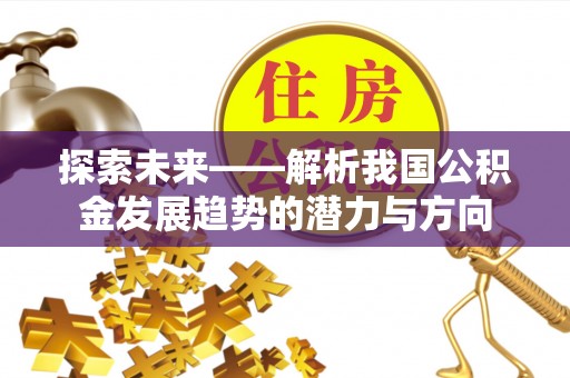 兴文探索未来——解析我国公积金发展趋势的潜力与方向
