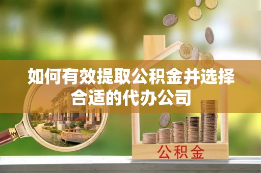 兴文如何有效提取公积金并选择合适的代办公司